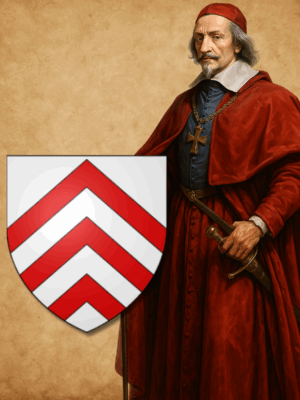 Porte-clés blason du Cardinal de Richelieu