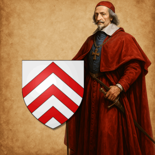 Porte-clés blason du Cardinal de Richelieu